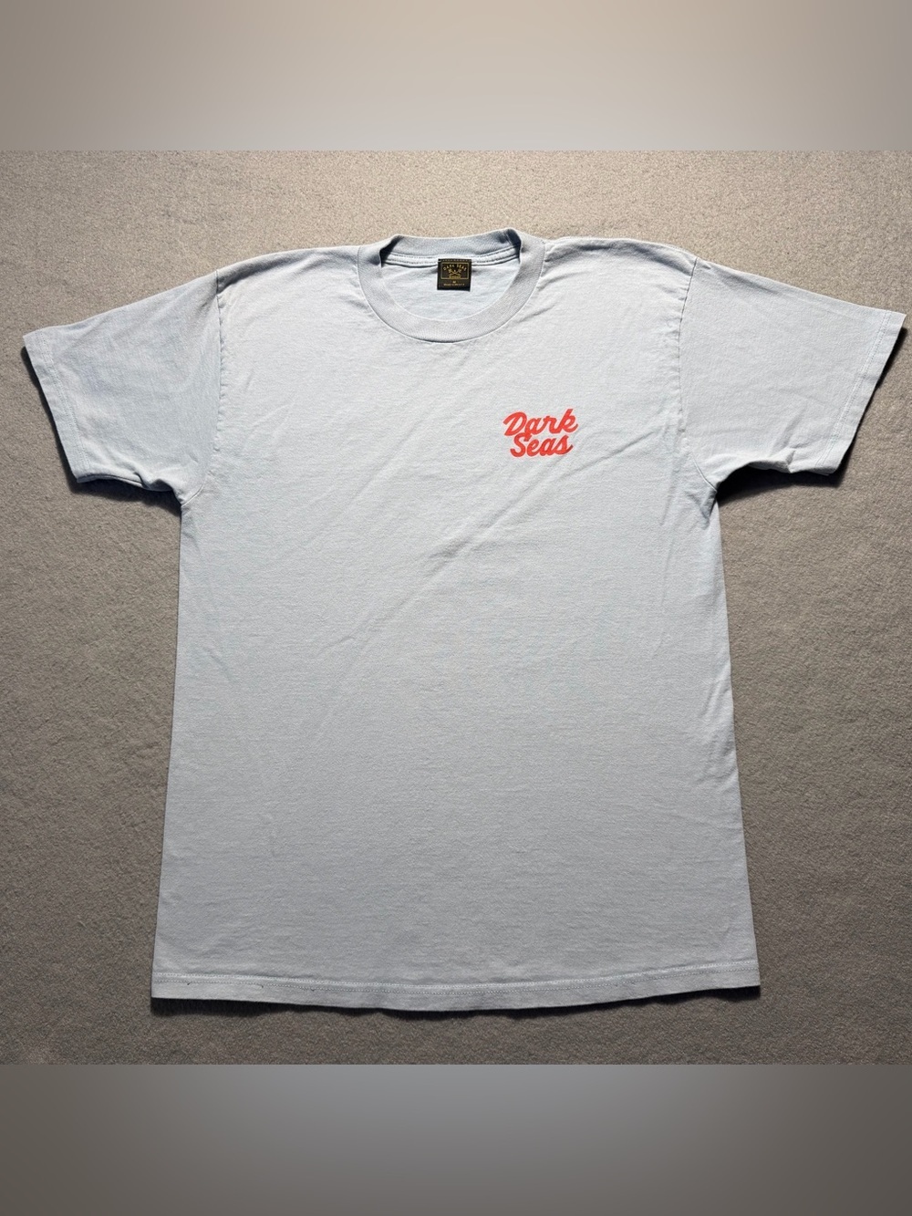 Dark Seas Men’s Medium Light Blue Graphic T-Shirt Surf Skate Tee